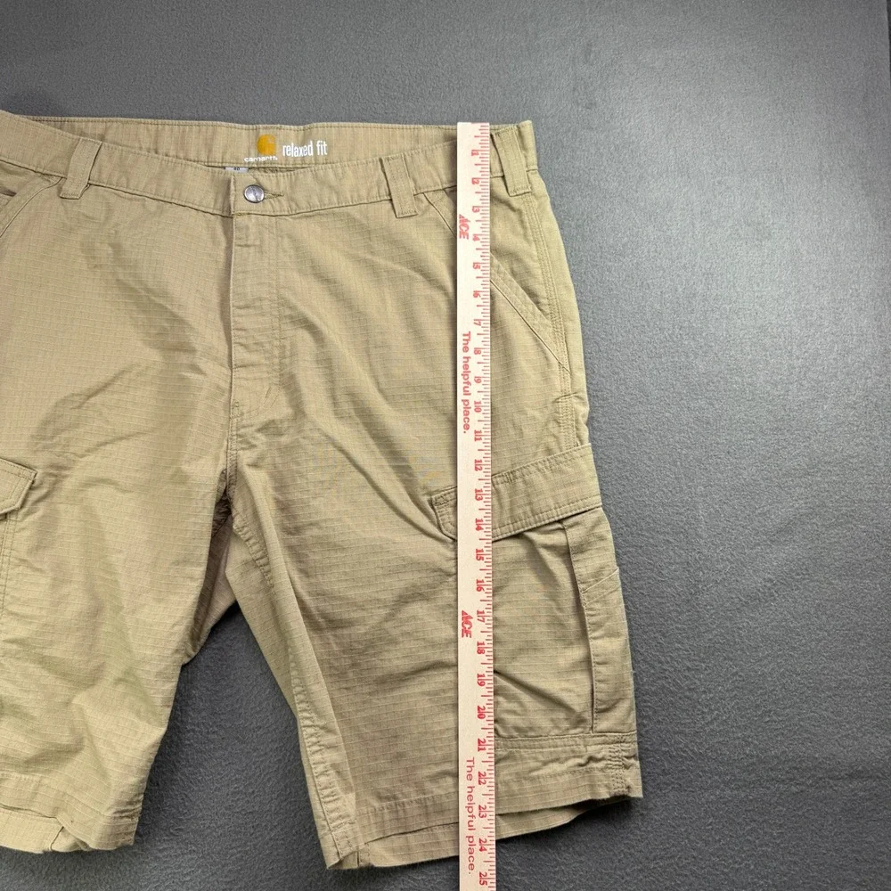 Carhartt Force Broxton Cargo Mens 40 Tan Relaxed Fit Ripstop Work Utility Shorts